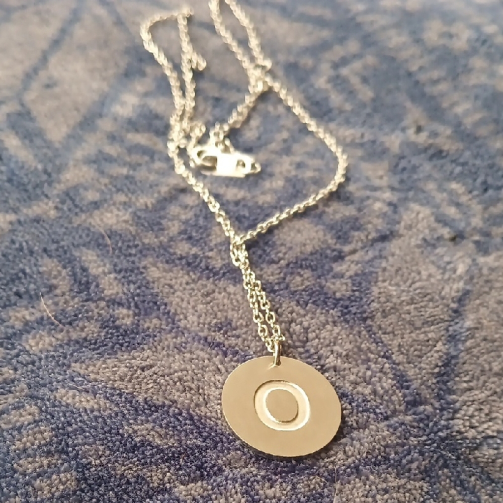 Elegant Silver Initial Pendant Necklace